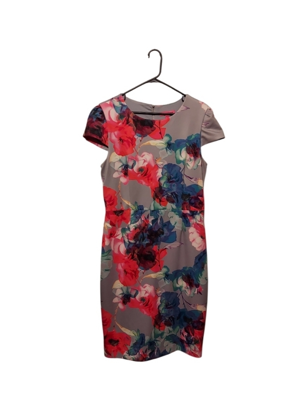 Betsey Johnson Shift Dress Size 14 Cap Sleeve Floral Garden Party Office Preppy